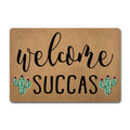 Funny Welcome Doormat For Entrance Way Indoor Front Porch Decor Small Rugs Welcome Succas Cute Cactus Personalized Funny Home De