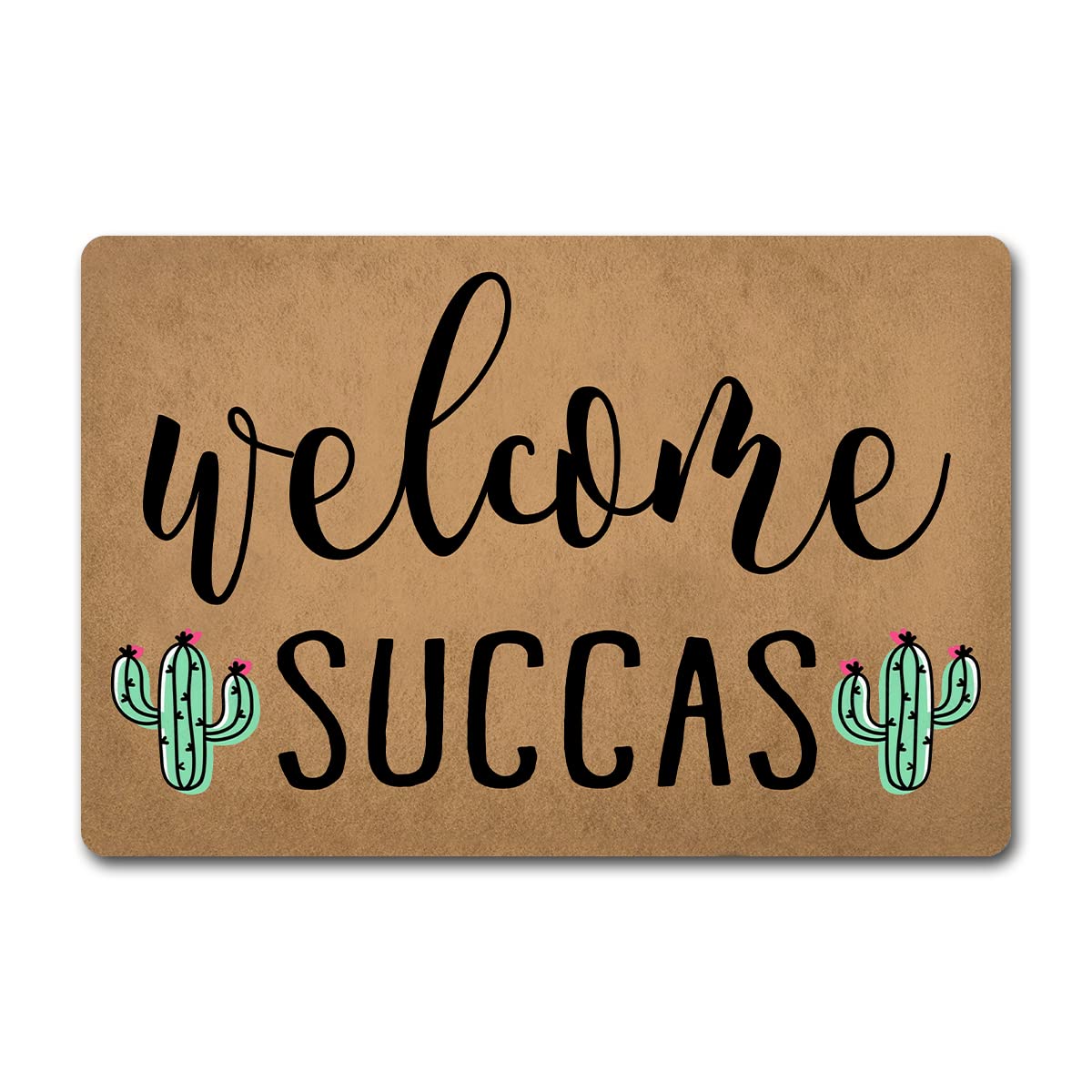 Funny Welcome Doormat For Entrance Way Indoor Front Porch Decor Small Rugs Welcome Succas Cute Cactus Personalized Funny Home De