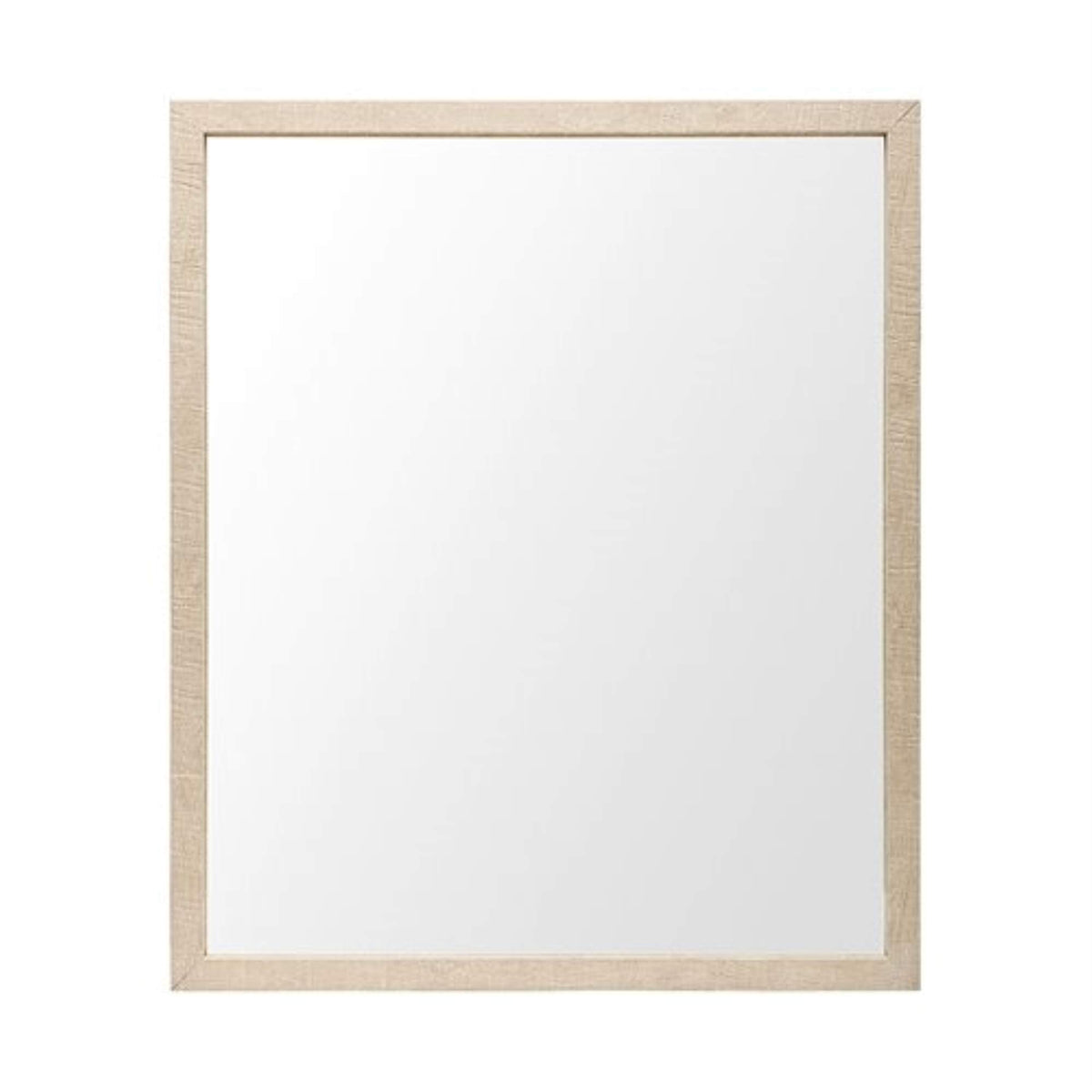 HomeRoots Rectangle Natural Accent Mirror with Matte Finish Frame