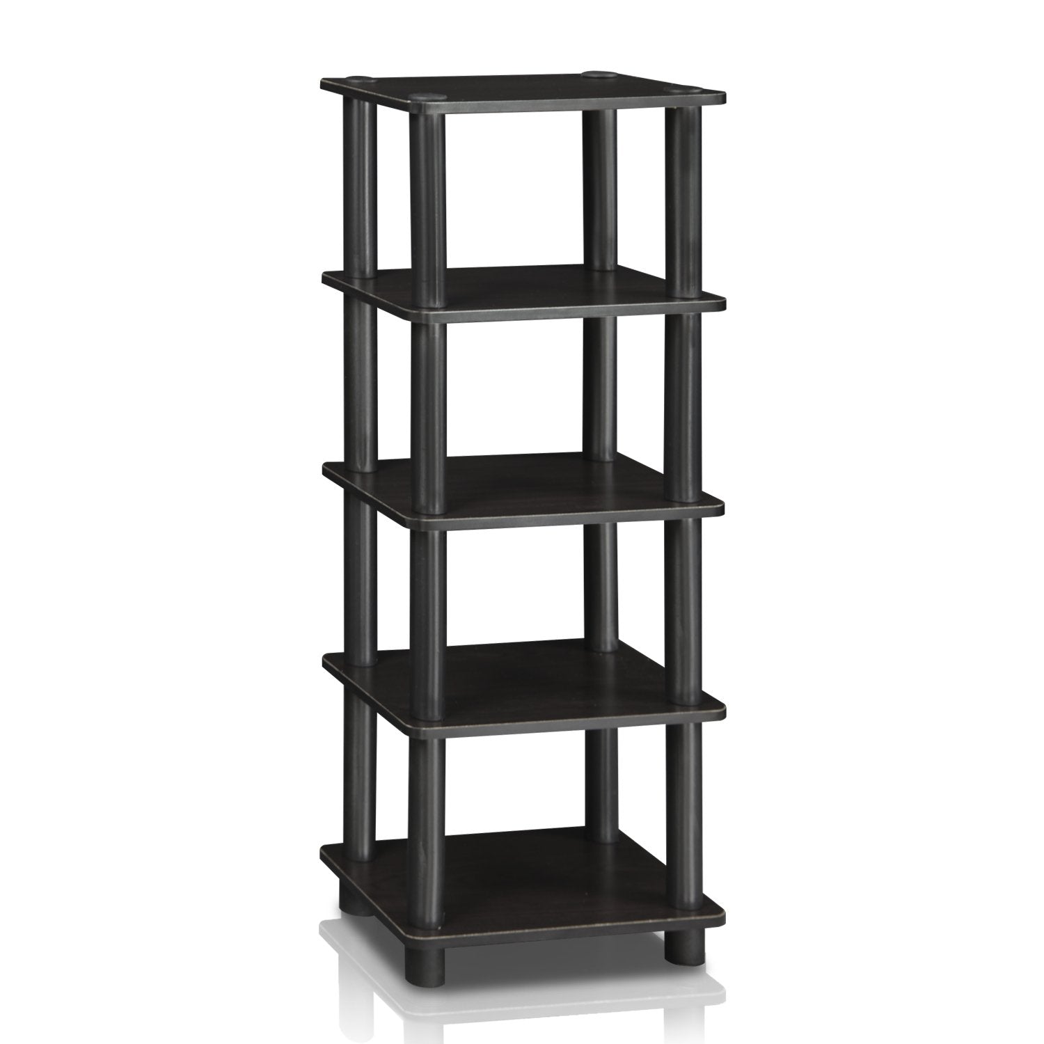Furinno Laci 4-Bins System Rack, 11.3(W) X 28.8(H) Inch, Espresso/Black