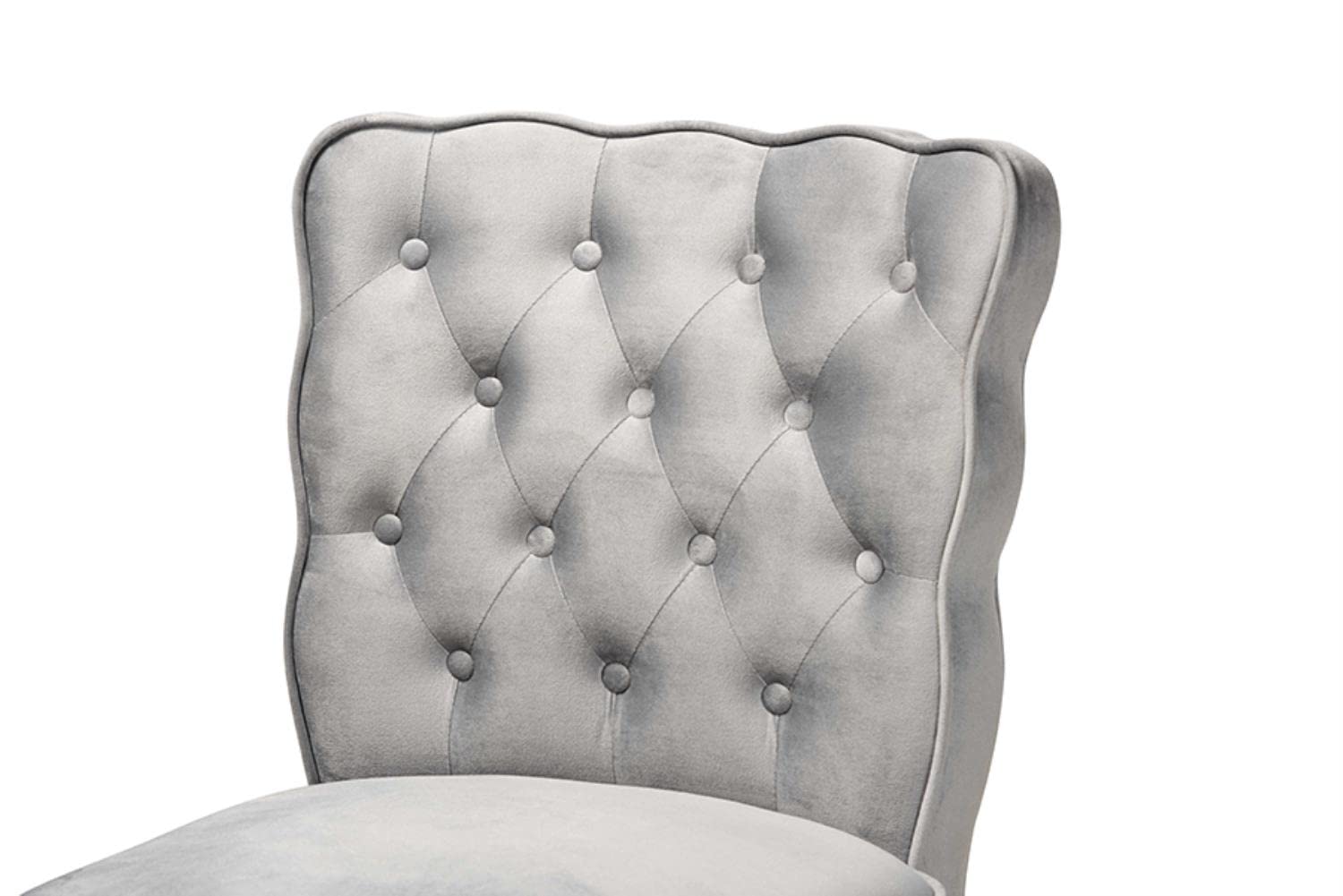 Baxton Studio Daphne Modern and Contemporary Dark Grey Velvet Fabric Upholstered and Dark Brown Finished Wood 2-Piece Bar Stool Set