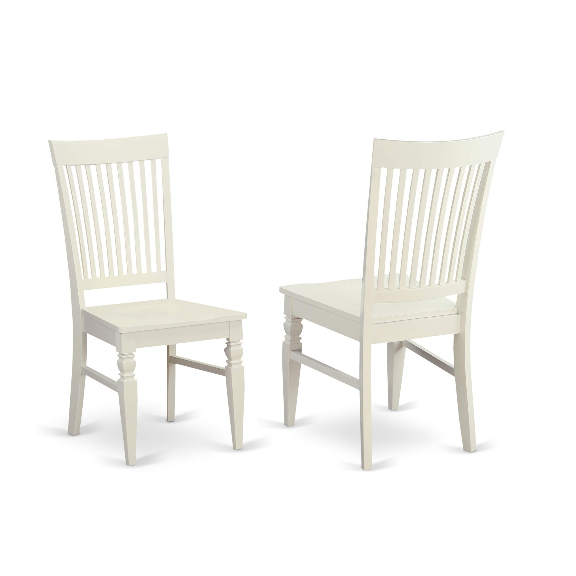 East West Furniture OXWE3-LWH-W 3 Piece Kitchen Table Set for Small Spaces Contains a Square Dining Table and 2 Dining Room Chairs, 36x36 Inch, Linen White