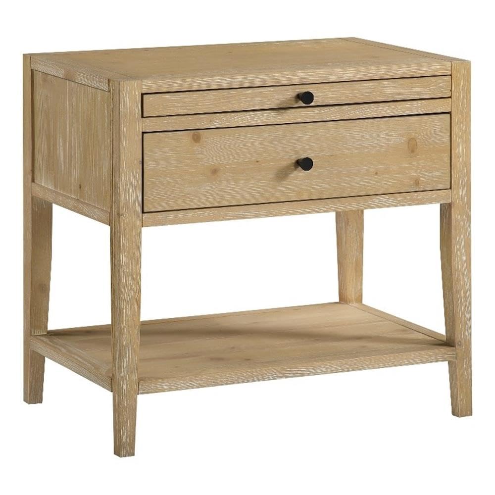 Comfort Pointe Shoreham 1-Drawer Natural Finish Wood Nightstand