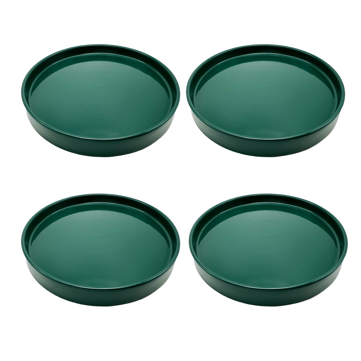 4 Pack Ceramic Plant Saucer Pot Tray 4 Inch, Planter Saucers 4 5 6 7 8 9 10 11 12 13 Inch For Indoors Outdoor, Durable Sturdy Fl