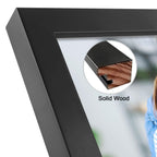 Golden State Art, A3 Black Photo Frame - Solid Wood And Display 11.7X16.5 Picture Without Mat -Acrylic Glass (Wall Display)