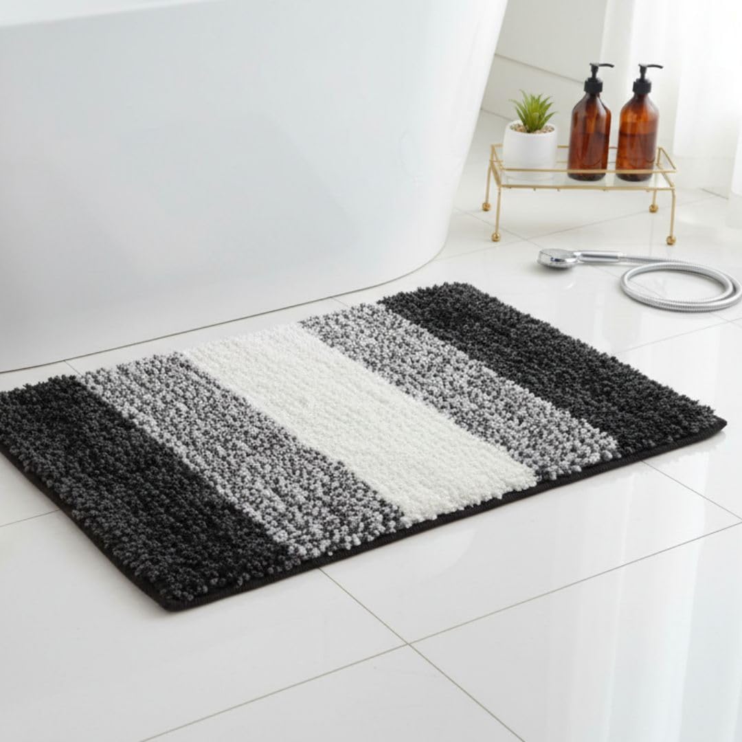 Anti Slip Bathroom Mat | Soft Microfiber Water Absorbent Bath Mat | Door Mat for Home Entrance, Bedroom, Kitchen & Living Room |