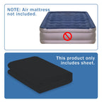 Bedecor Air Bed Sheets For Mattress Cover Removable Bed And Elastic Band Super Soft And Breathable & Deep Up To 21'' Black King