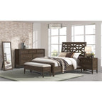 Intercon Preston Bedroom Storage Bench with Cushion, Weathered Vintage Oak