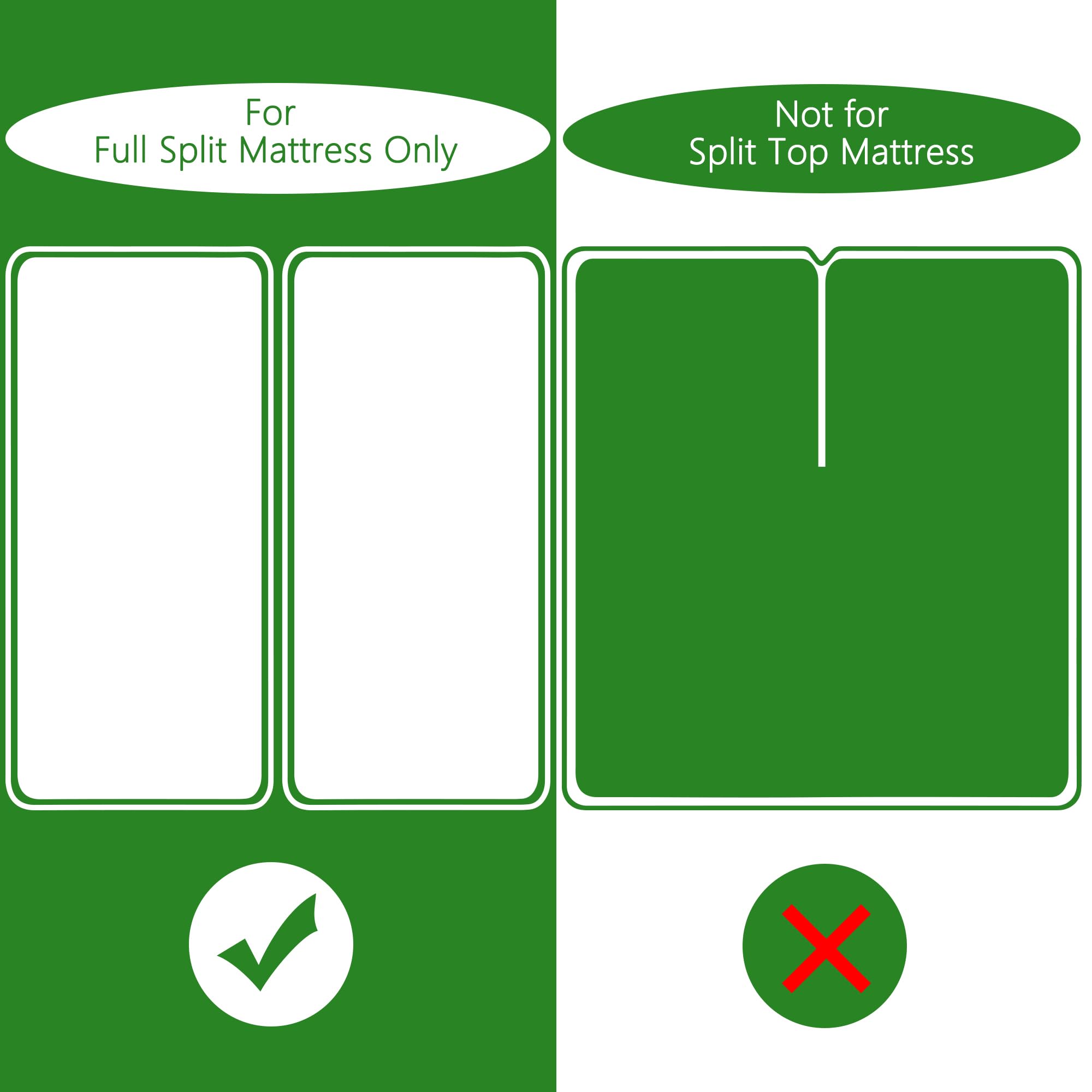 Goonik Split King Mattress Protector For Adjustable Bed, Breathable Bamboo Viscose Waterproof Split King Mattress Pad Cover With