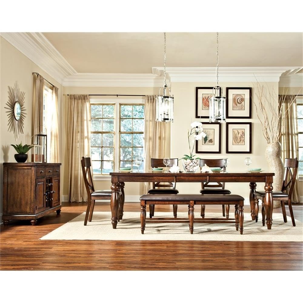 Intercon Kingston Backless Dining Bench with PU Seat