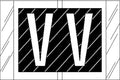 Tabbies Original Col'R'Tab 12000 Series Alpha Labels, Black, 'V', 1'H X 1-1/2'W, Heavy Duty & Fade-Resistant, Made In The Us