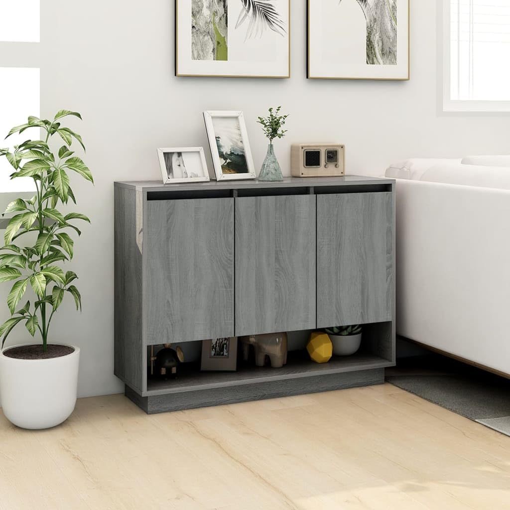vidaXL Sideboard Gray Sonoma 38.2&quot;x12.2&quot;x29.5&quot; En