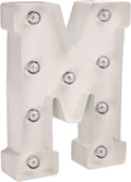 Darice White Metal Marquee Letter - M - 9.87    Tall, White Finish