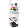 Agdd Enterprise 5 Layer Cloth Storage Rack Foldable Maximize Closet Space Wardrobe Shelves Students Hostel Organizer Underwear, 