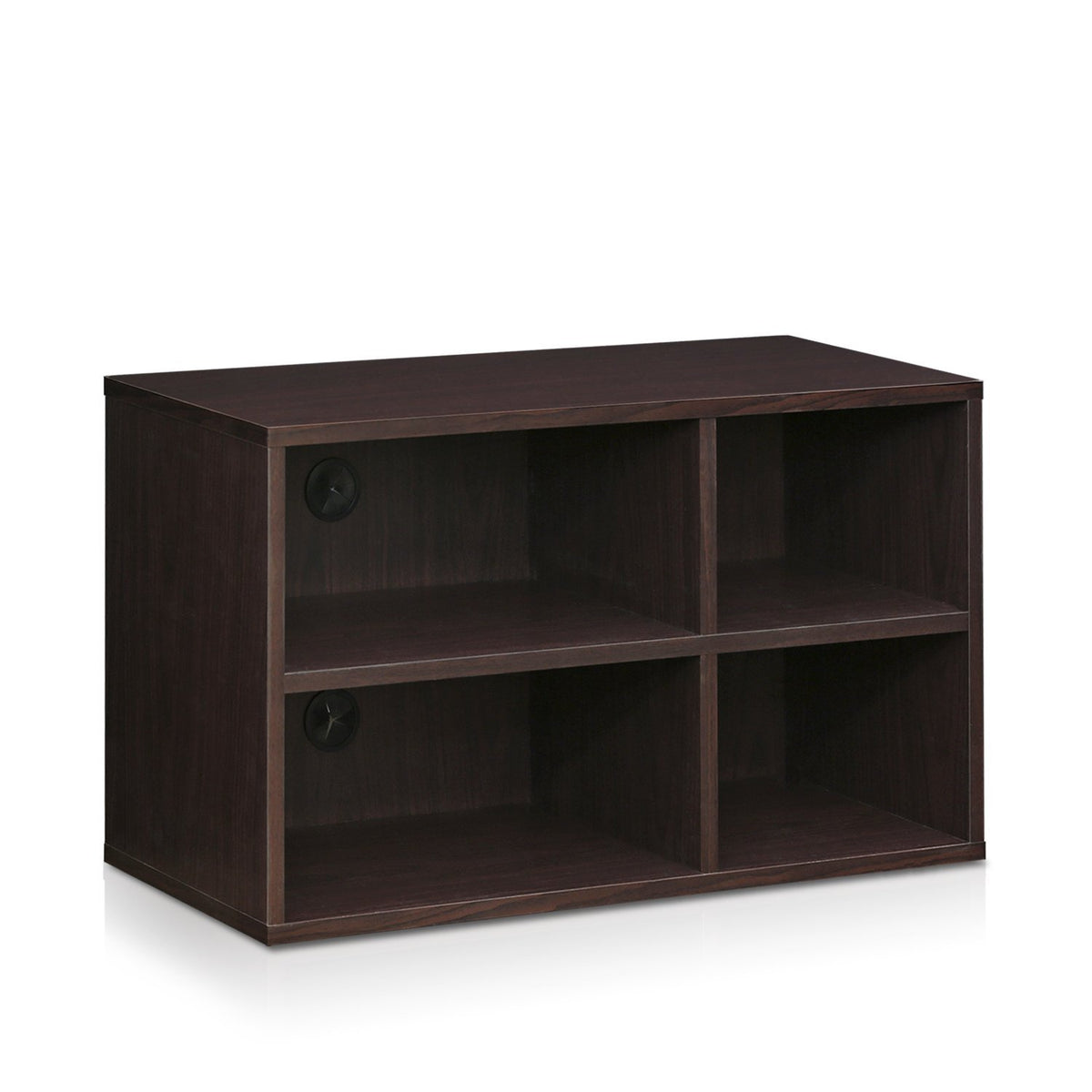 Furinno Indo Petite Audio Video Storage Shelf, 2 X 2&quot;, Espresso