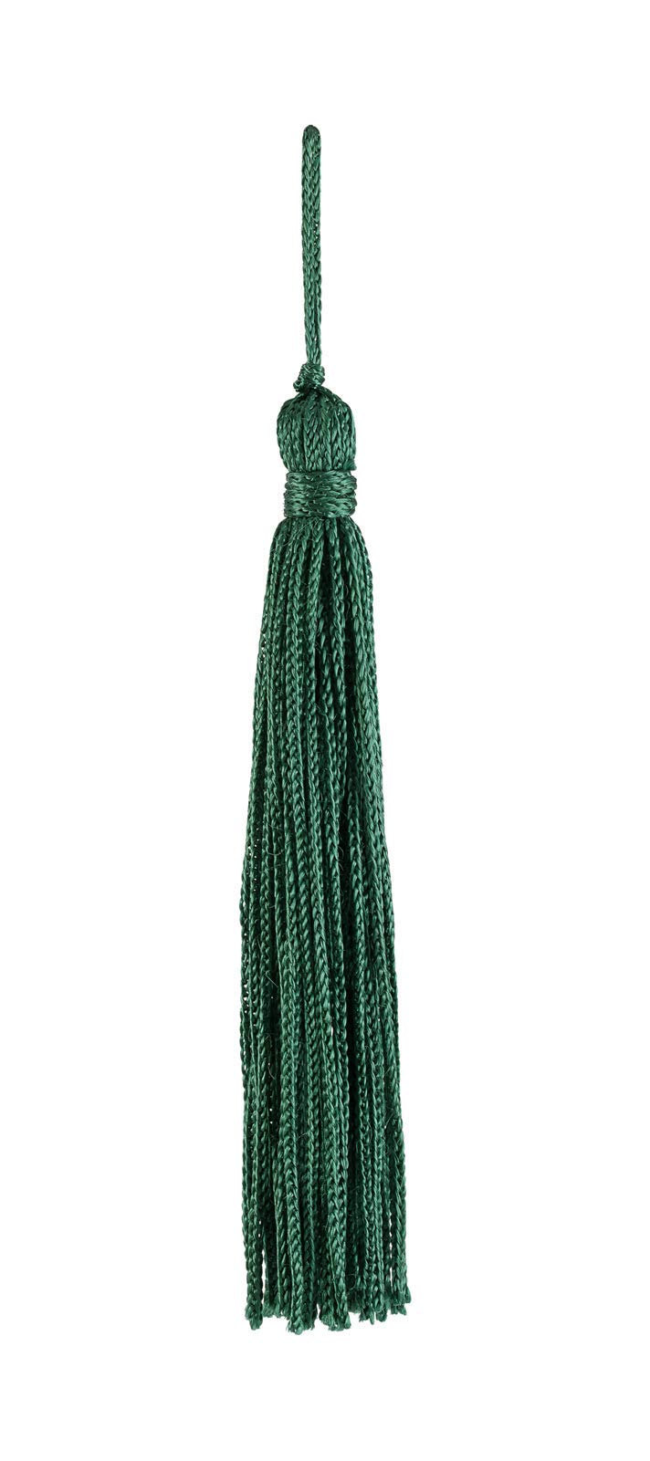 Set of 10 Chainette Tassel / 4 Inch Long with 1 Inch Loop/Basic Trim Collection/Style# RT04, Color: Dark Emerald Green - G10