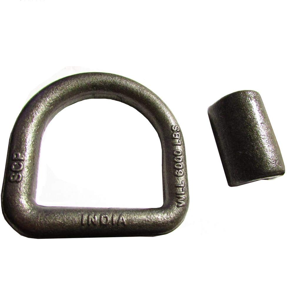 Raparts (1) 5/8' Weld-On D Ring Used For Flatbed Truck Trailer Tie Down Chain Rope Straps W/ 18,000 Lb Breaking Strength