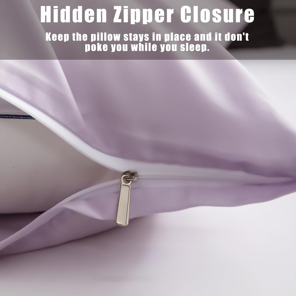 Telus Body Cooling Pillow Cases Cover, Bamboo Rayon Pillowcases With Zipper Closure, Cool And Breathable Pillow Case For Hot Sle