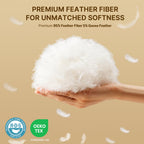 Felo Feather Down Pillows Queen Size Set Of 2, Cloudfusion Goose Pillow For Sleeping, Luxury Hotel Collection Bed Supportive Pil