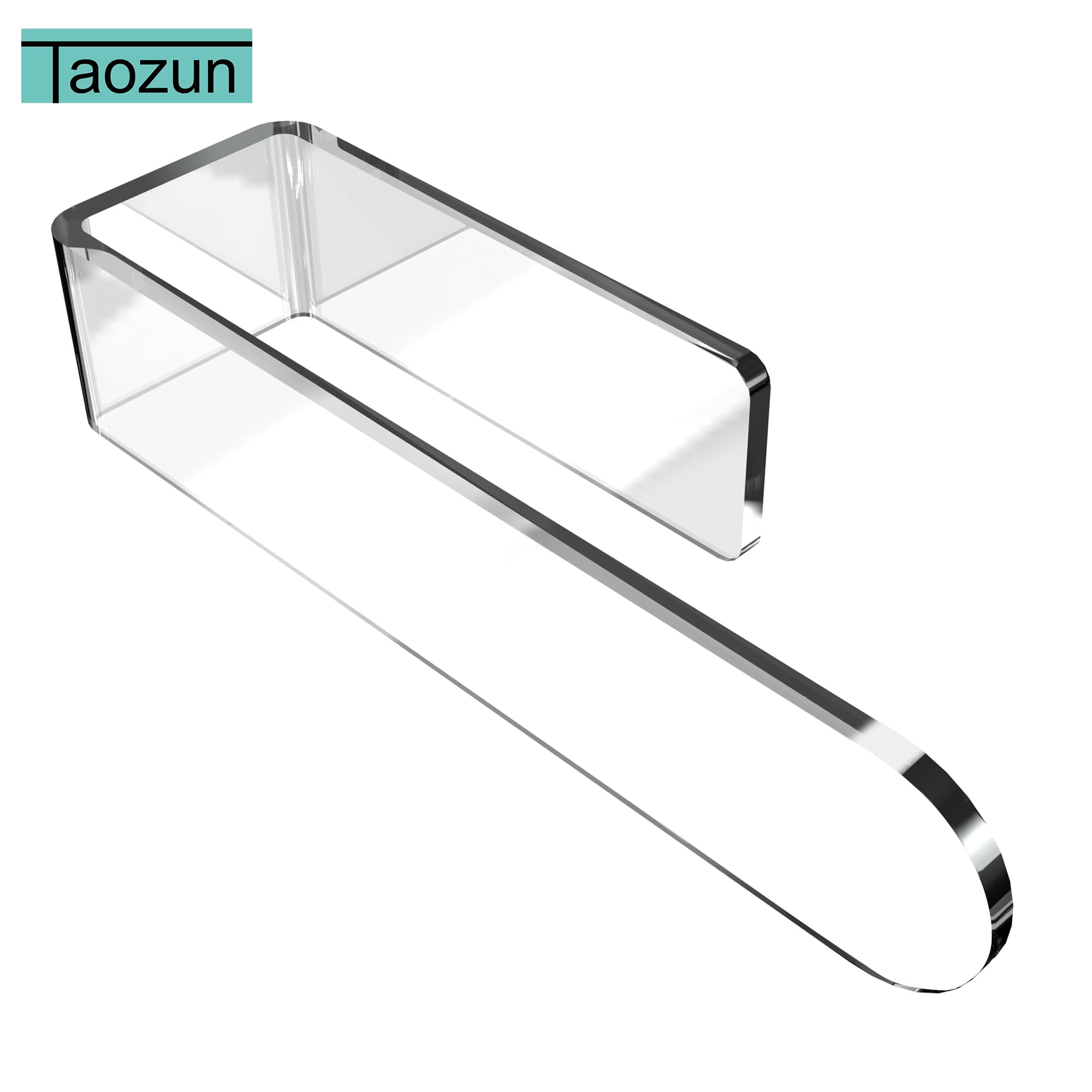 Taozun Hand Towel Holder/Clear Hand Towel Rack - Acrylic Plastics Towel Ring Self Adhesive Towel Bar For Bathroom Or Kitchen Wal