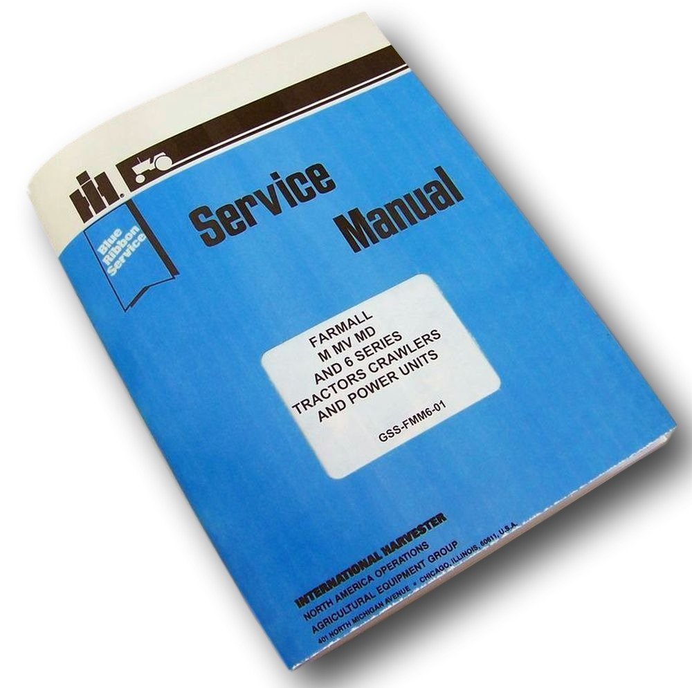 Full Farmall M Mv Tractor Service Manual Shop Repair International Mccormick Ih