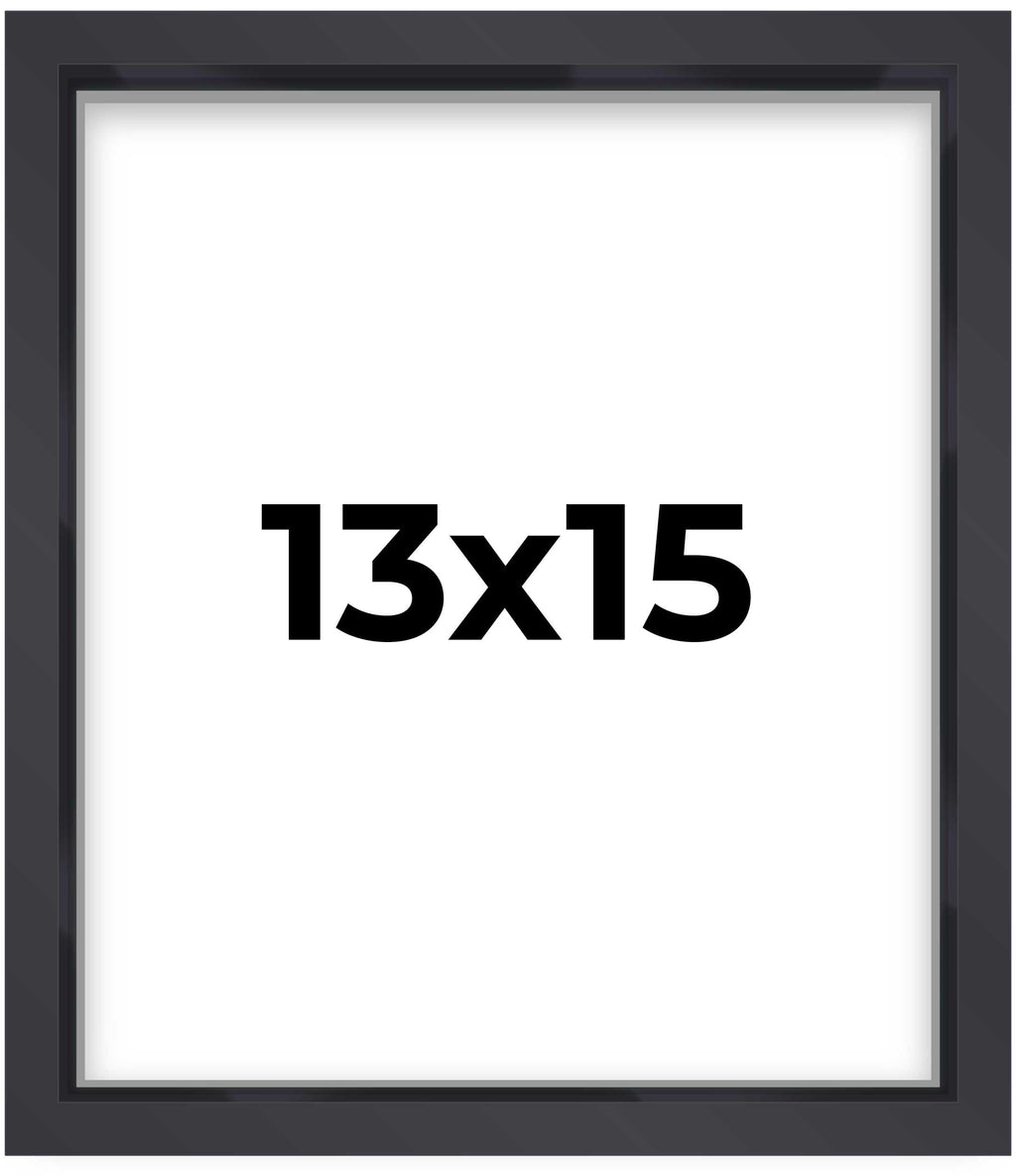 13x15 Shadow Box Frame Contemporary Black | 1'' Depth of Usable Space| Interior Size 13x15 or 15x13 Inches| UV Resistant Acrylic