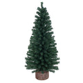 Vickerman 18 Mini Pine Artificial Christmas Tree Unlit, Seasonal Indoor Tabletop Home Decor with Decorative Wood Base