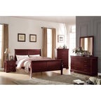 Acme Louis Philippe Queen Bed in Cherry