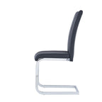 HomeRoots Wood, Metal Set of 4 Black Two Toned Dining Chairs with Silver Tone Metal Base - Case of 4