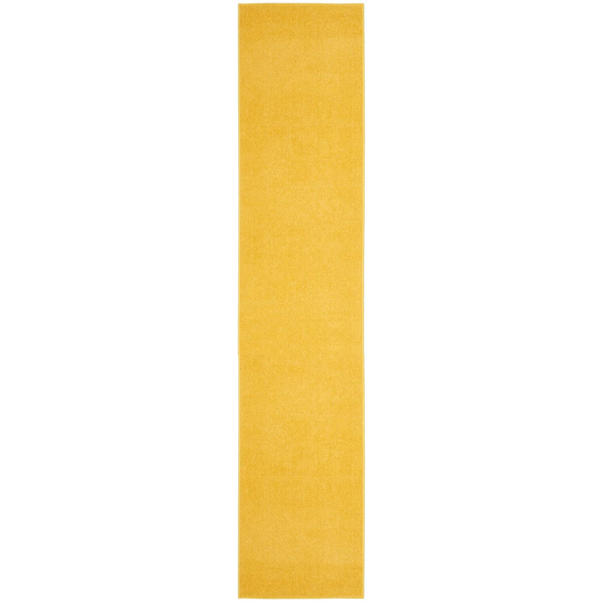 Nourison Essentials Solid Indoor/Outdoor Yellow 2'2' X 18 Area Rug, Easy Cleaning, Non Shedding, Bed Room, Living Room, Dining