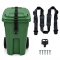 Trash Can Lid Lock, 51.270.9 in Adjustable Nylon Strap, Black ScrewOn Kit