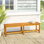 vidaXL Solid Acacia Wood Patio Bench - Spacious Outdoor/Indoor Seating in Brown - Durable, Stable and Easy to Assemble