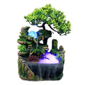 Xshelley Indoor Tabletop Fountains , Rockery, Water,Fisherman, Plants, Desktop Fountain, atomizing humidifier Fountain, Home Off