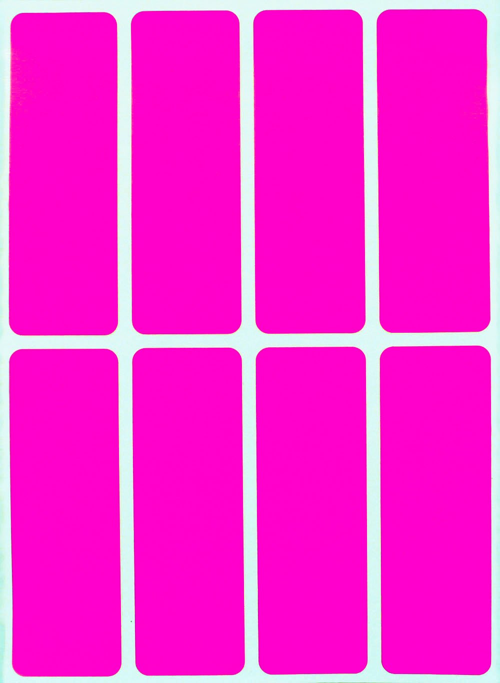 Neon Pink Sticker 3X1 Inch Color-Coding Labels For Organizing, Paper Sticker Sheet Tags For Home, Office, And School Projects, 2