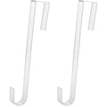 Non Scratch 100% Clear 12in Wreath Hanger 2Pk. Slim Christmas Wreaths Holders for Hanging Fall Halloween Decorations Over Front 