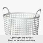 Like-It Scandinavia Style Big Round Basket, W16.14 X D14.96 X H20.47, White