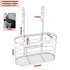 Aolldy Hair Dryer Holder 3 In 1 Hair Tool Organizer Djustable Height Wall Mounted/Cabinet Door Bathroom Organizer Under Sink For
