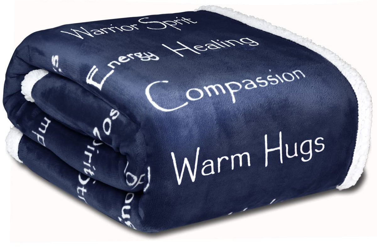 Wolf Creek Blanket - Compassion Blanket (Brand)- Strength Courage Super Soft Warm Hugs, Get Well Gift Blanket Plush Healing Thou