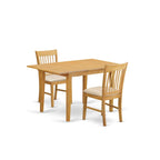 East West Furniture NOFK5-MAH-C 5 Piece Kitchen Set Includes a Rectangle Dining Room Table with Butterfly Leaf and 4 Linen Fabric Upholstered Chairs, 32x54 Inch