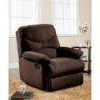 Microfiber Glider Recliner in Chocolate by Acme Furniture