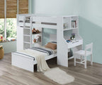 Acme Ragna Wooden Twin Panel Bed In White