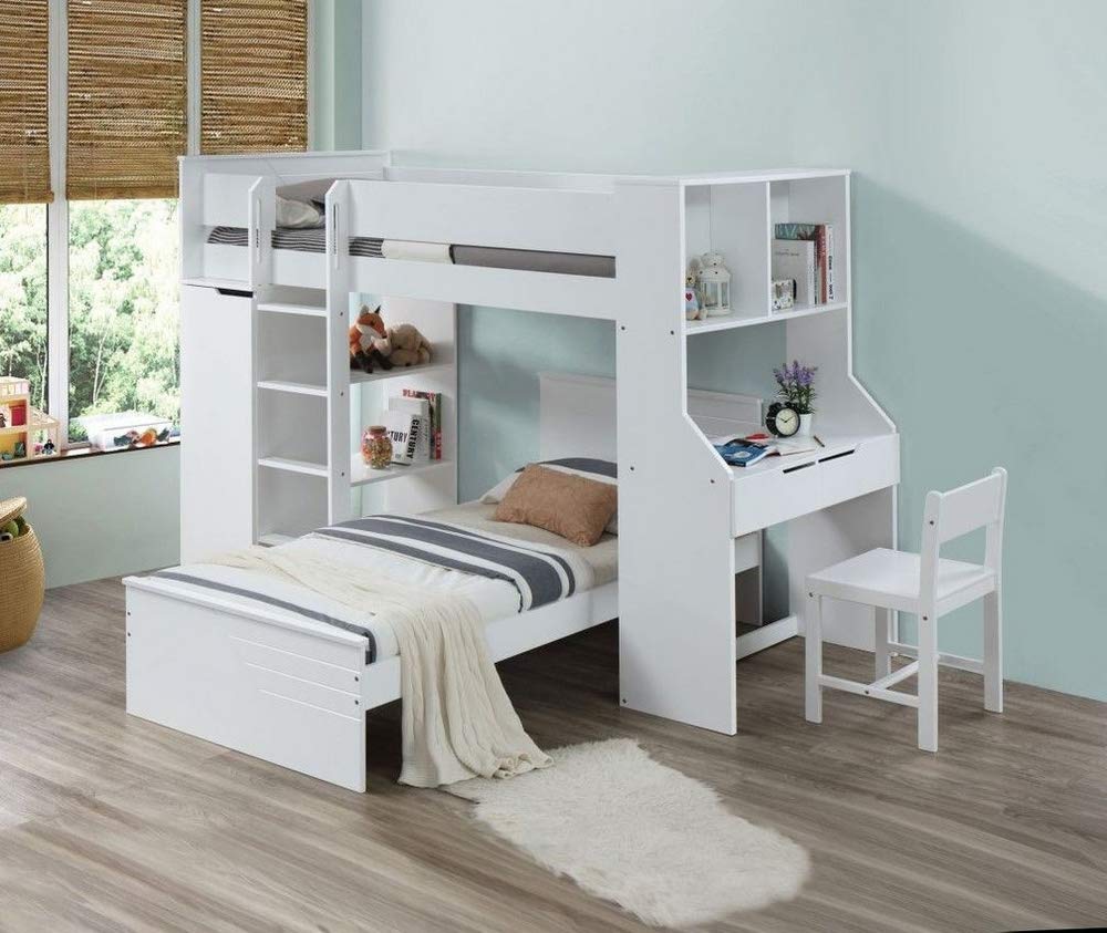 Acme Ragna Wooden Twin Panel Bed In White
