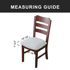 Genina Waterproof Seat Covers For Dining Room Chairs Covers Dining Chair Cover Kitchen Chair Covers (White, 4 Pcs)