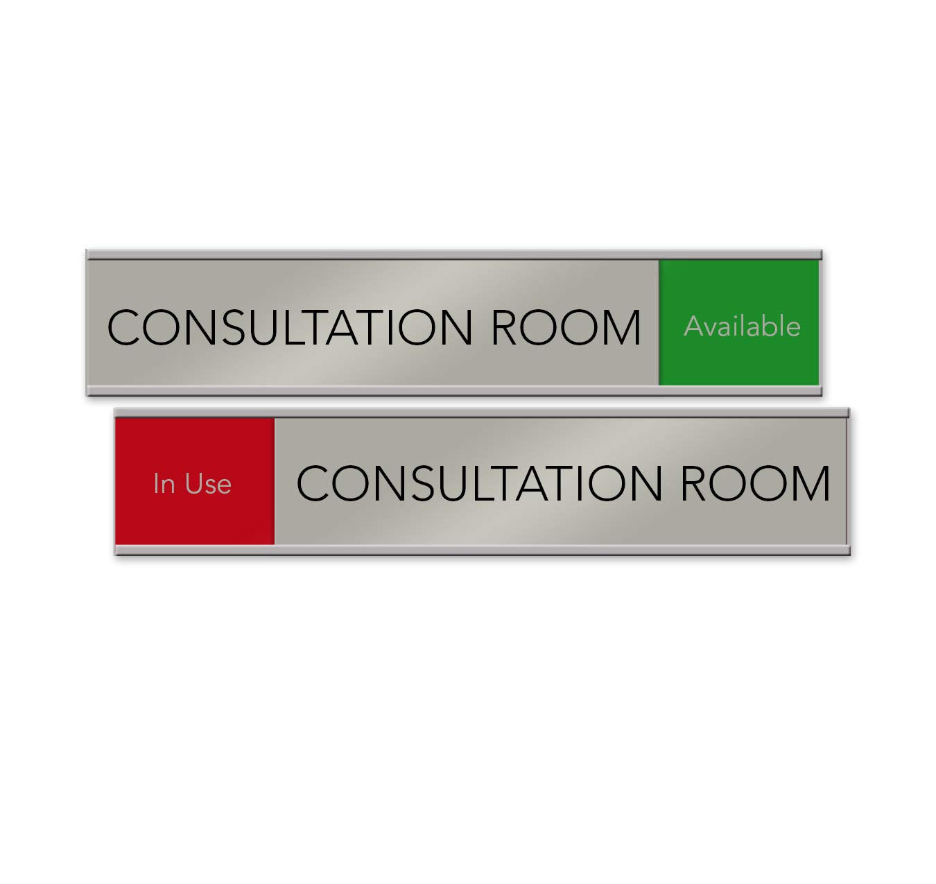 Consultation Room Slider Nameplate And Sign (Red/Green, 10' X 2')