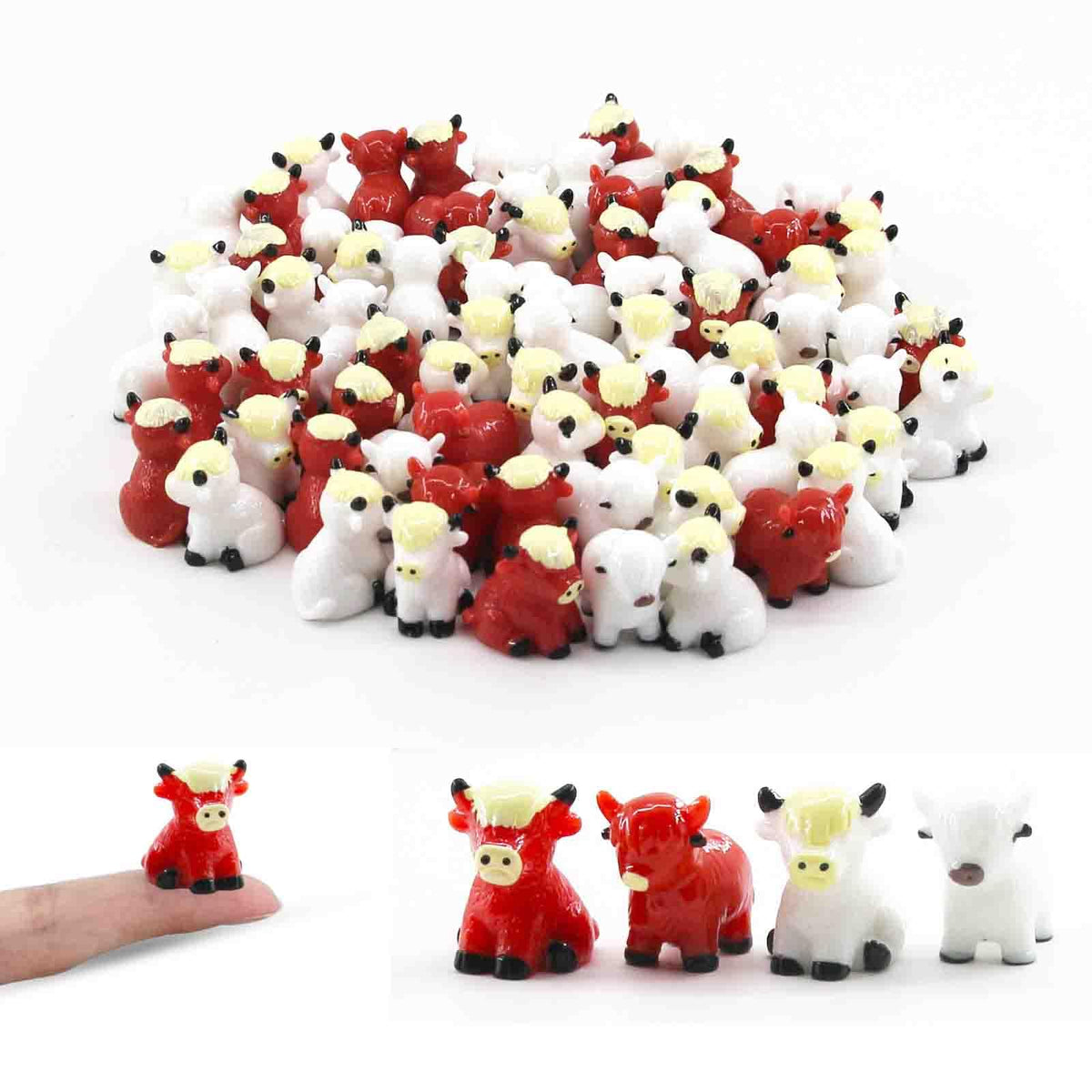 Sparklefab Luminous Mini Resin Animals 50 Pcs Tiny Animals To Hide Around The Office Home Mini Ducks Tiny Frogs Small Birds Glow