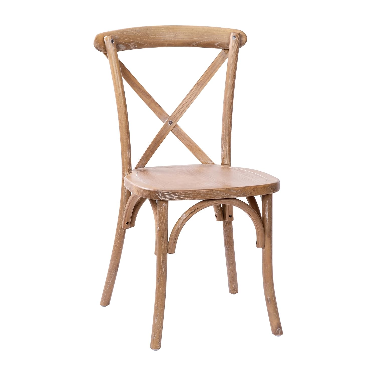 Flash Furniture Advantage Medium With White Grain X-Back Chair - Thumbnail 2