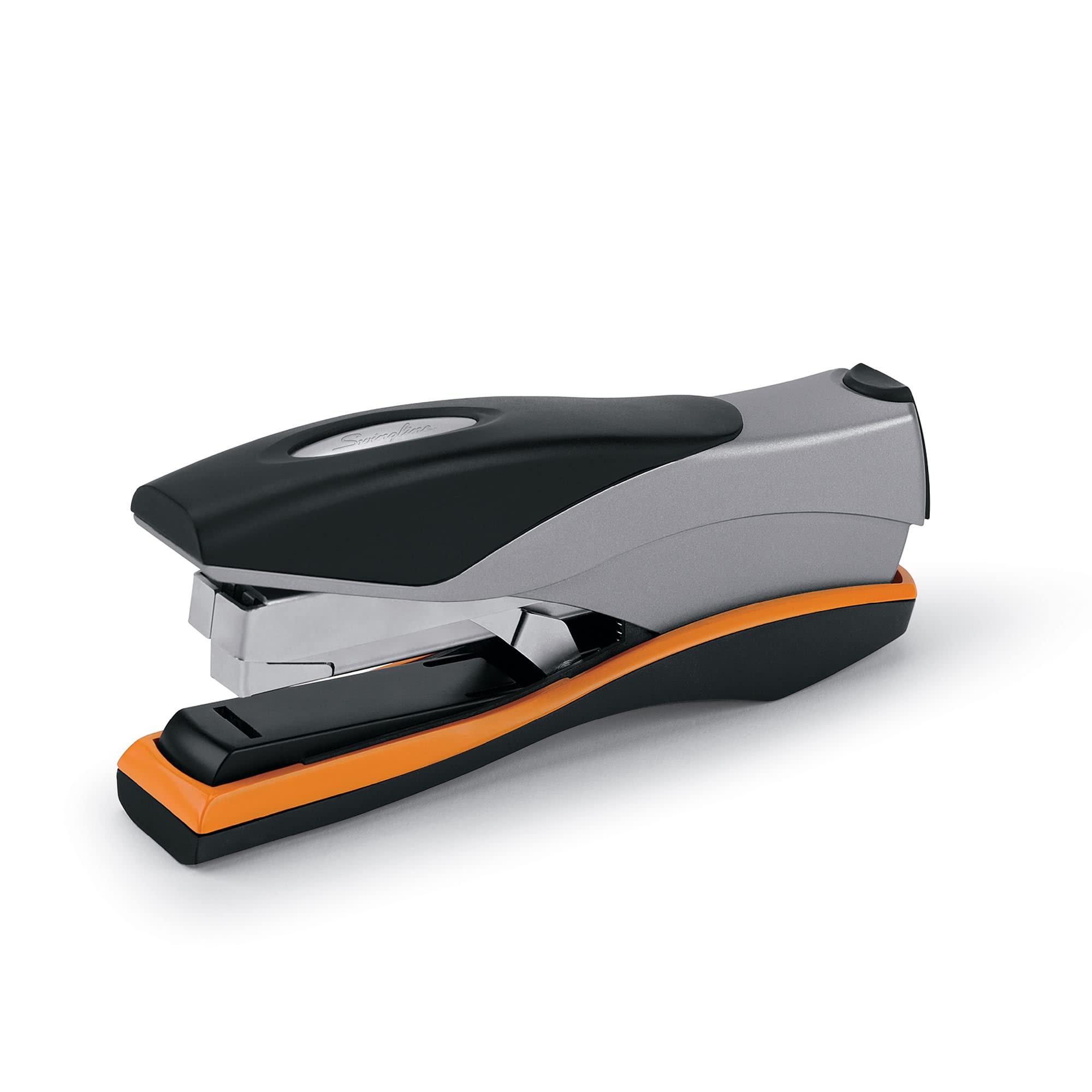 Swingline Stapler, 40 Sheet Capacity, Optima 40, Jam Free, Reduced Effort, Soft Grip, Metal, Orange And Gray (87845)