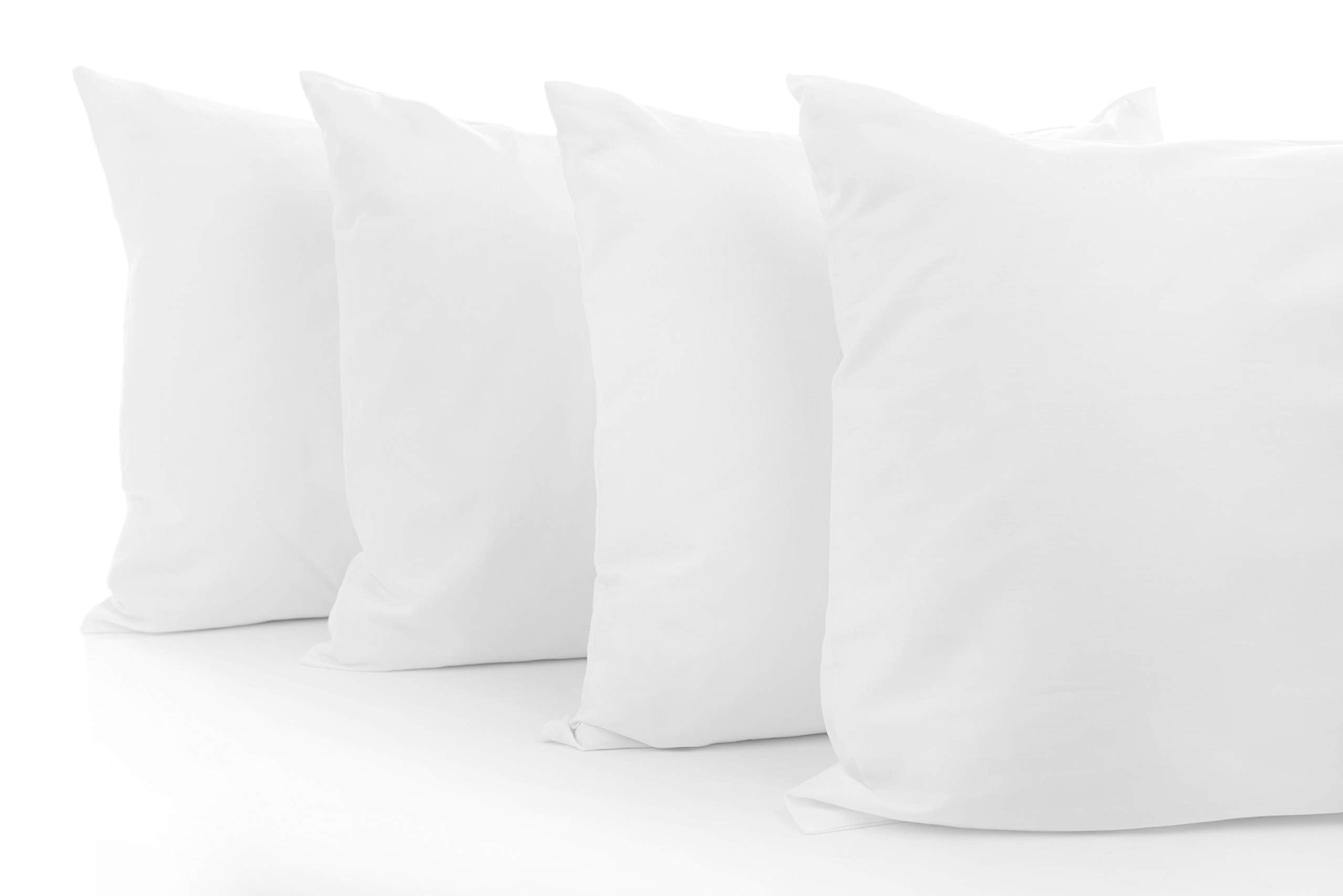 Comfort Beddings Queen Pillow Cases Set Of 4 White 100% Organic Cotton 600 Thread Count Premium White Cotton Pillowcases, Queen