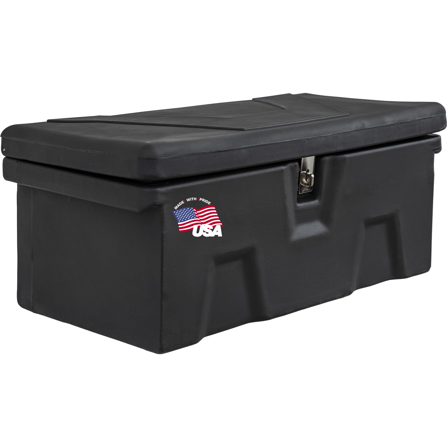 Buyers Products 1712230 Black Poly All-Purpose Storage Chest W/Hasp & Stainless Steel Hinge, 2.6 Cu. Ft., Made In The Usa, Light