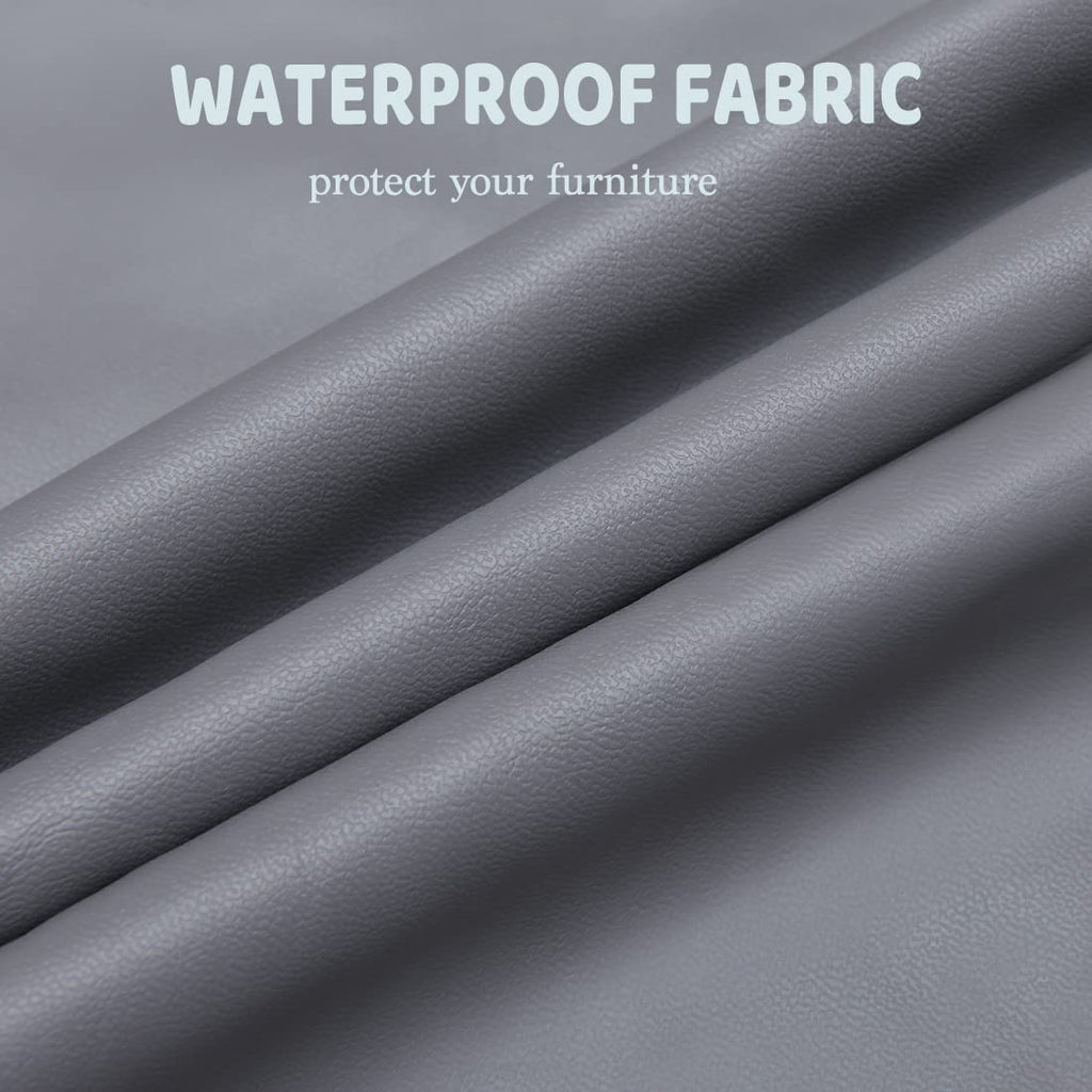 Sonnach Waterproof Chair Seat Cover For Dining Room Chairs Removable Washable Upholstered Chair Seat Protectors Water Resistant Decorative Chair Cushion Slipcovers (Grey, 4)